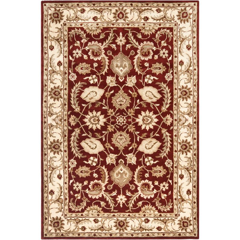Royalty ROY244 Hand Tufted Area Rug - Red/Ivory - 4'x6' - Safavieh.