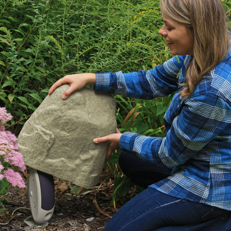 14" Resin Small River Rock Statuary - Sand - Emsco