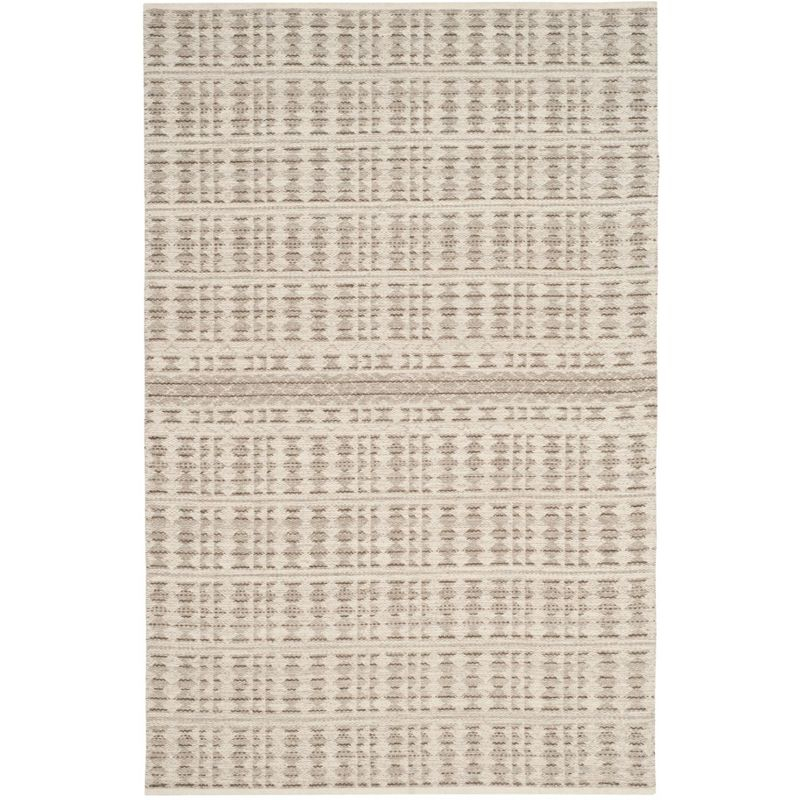 Kilim KLM350 Hand Woven Area Rug - Ivory/Light Grey - 5'x8' - Safavieh