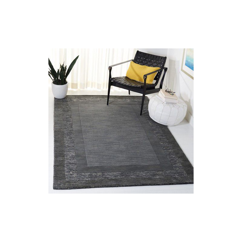 Impressions IM821 Hand Loomed Accent Rug - Charcoal/Blue - 3'x5' - Safavieh