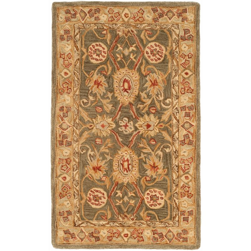 Anatolia AN516 Hand Tufted Indoor Accent Rug - Brown/Ivory - 3'x5' - Safavieh