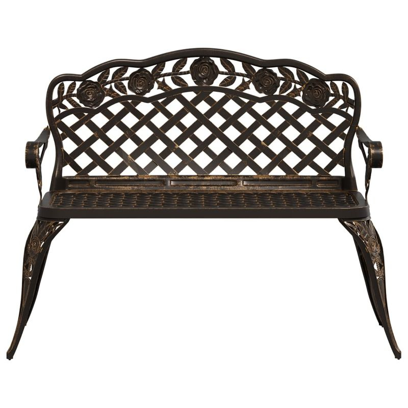 vidaXL Patio Bench 42.5" Cast Aluminum Bronze