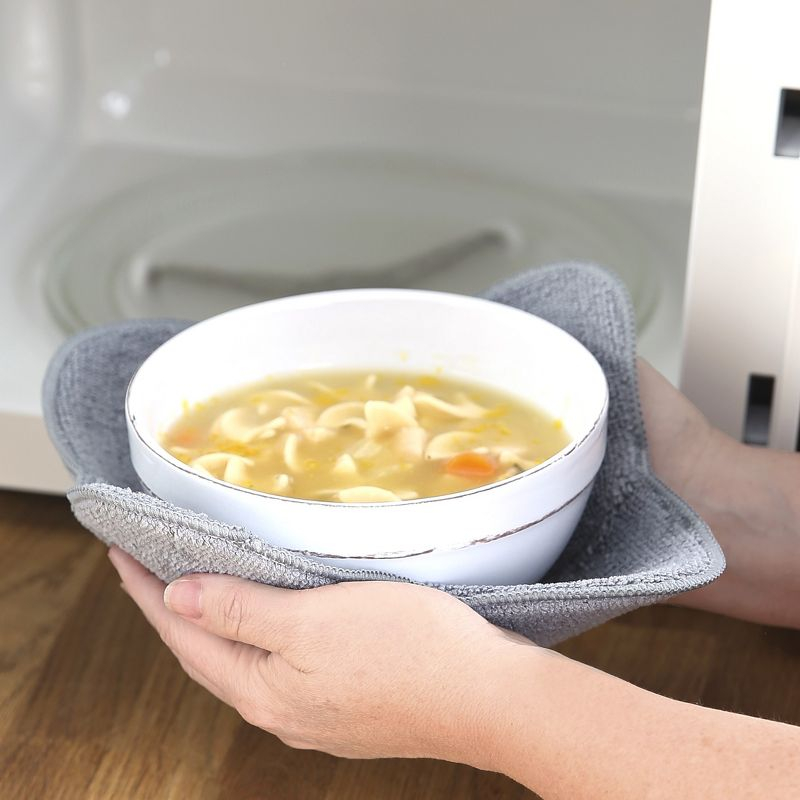 The Lakeside Collection Microwave Bowl or Plate Huggers - Gray Set of 4 Bowl Huggers
