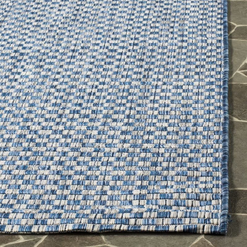 Courtyard CY8653 Power Loomed Indoor and Outdoor Area Rug - Blue/Light Grey - 5'3"x7'7" - Safavieh