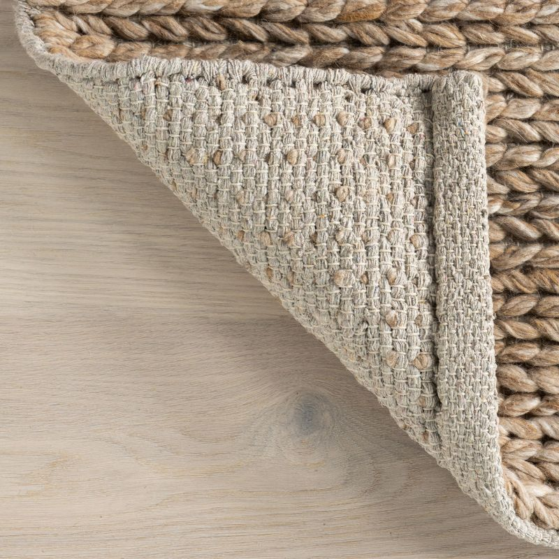 Nuloom Penelope Braided Wool Indoor Area Rug, Runner 2' x 8', Tan