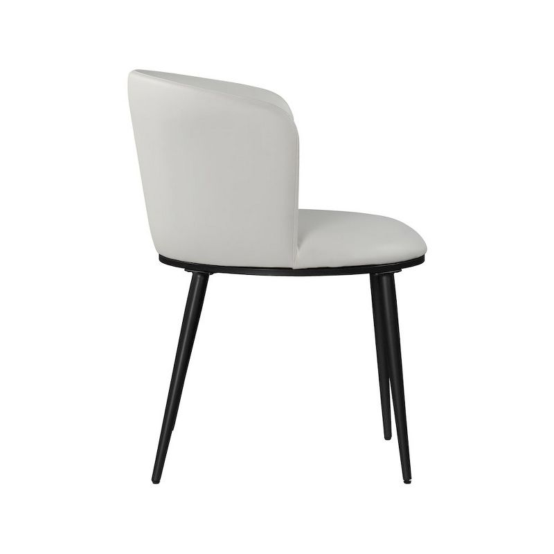 Meridian Furniture,Skylar White Vegan Leather Dining Chair, Set of 2