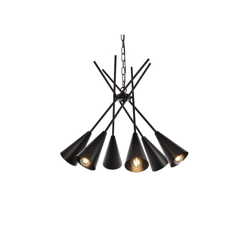 Elegant Lighting Casen 32 inch pendant in black
