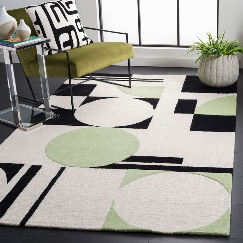 Rodeo Drive RD856 Hand Tufted Area Rug - Green/Black - 8'x10' - Safavieh.