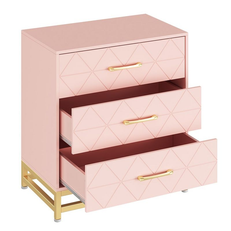 3 Drawer Dresser for Bedroom, Modern Wood Dressers Chest of Drawers with Storage