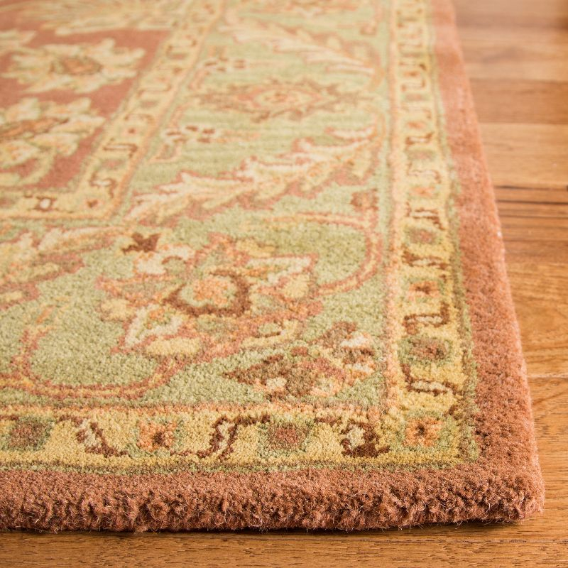 Golden Jaipur GJ250 Hand Tufted Accent Rug - Rust/Green - 2'x3' - Safavieh.