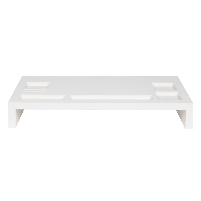 Kate and Laurel Briggs Rectangle MDF Computer Stand, 26x12x4, White