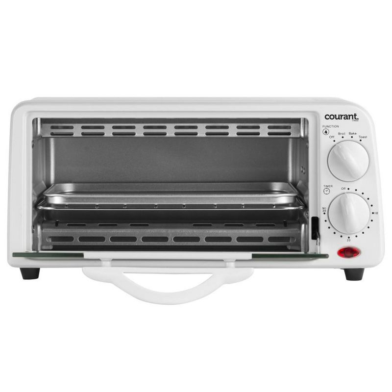 Courant Compact 2-Slice Oven with Toast, Broil & Bake Functions, 650 Watts