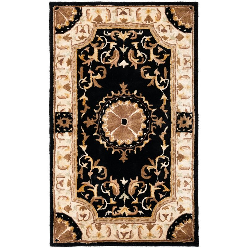 Empire EM459 Hand Tufted Indoor Accent Rug - Black/Ivory - 3'x5' - Safavieh