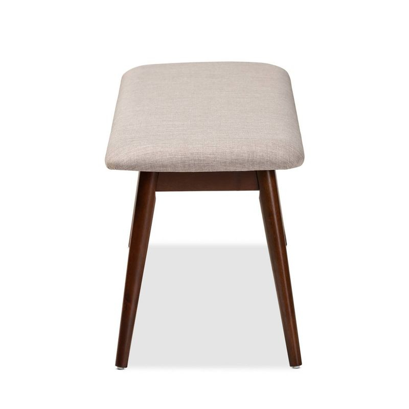 Flora Bench Light Gray/Espresso - Baxton Studio