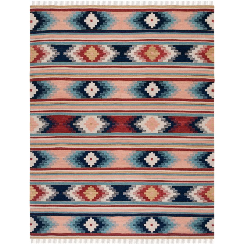 Kilim KLM713 Hand Woven Area Rug - Light Pink/Blue - 8'x10' - Safavieh.