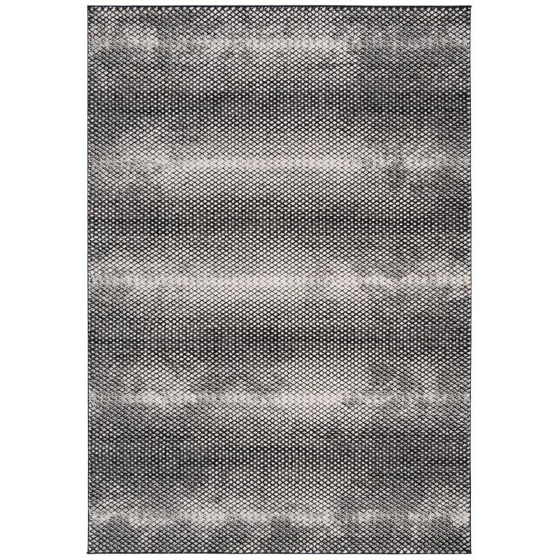 Lurex LUR186 Power Loomed Area Rug - Black/Ivory - 4'x6' - Safavieh