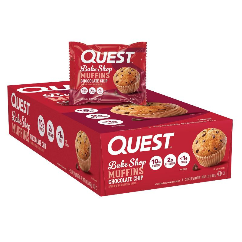 Quest Nutrition Bake Shop Muffin - Chocolate Chip - 8ct