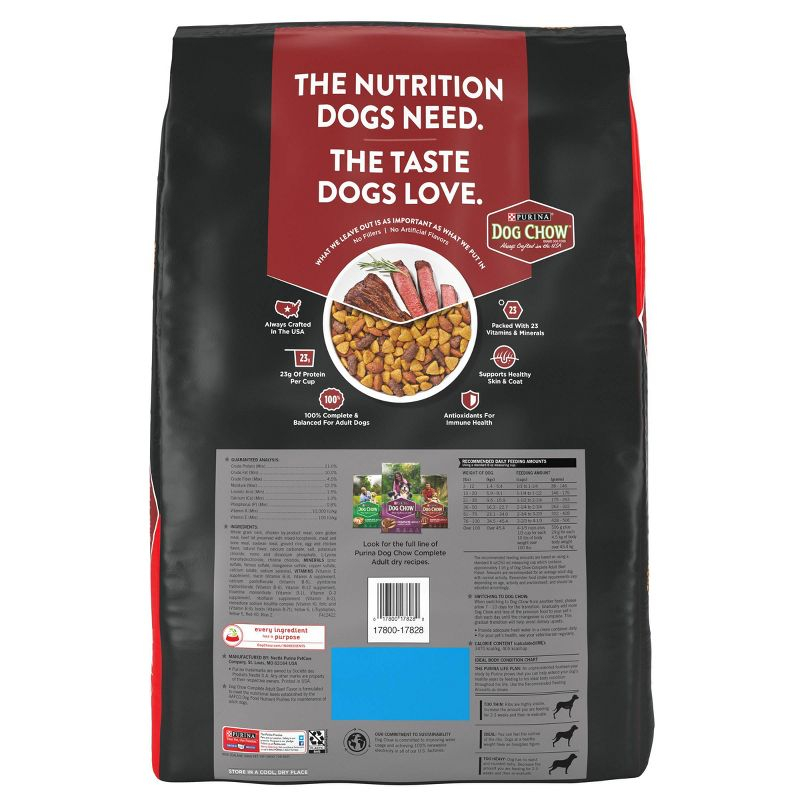 Purina Dog Chow with Real Beef Adult Complete & Balanced Dry Dog Food - 18.5lbs