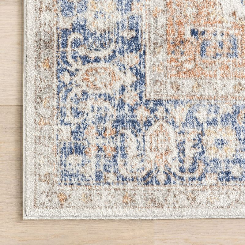 Nuloom Jacquie Oriental/Persian 8x11 Indoor Area Rug for Living Room Bedroom Dining Room Kitchen, Blue/Ivory