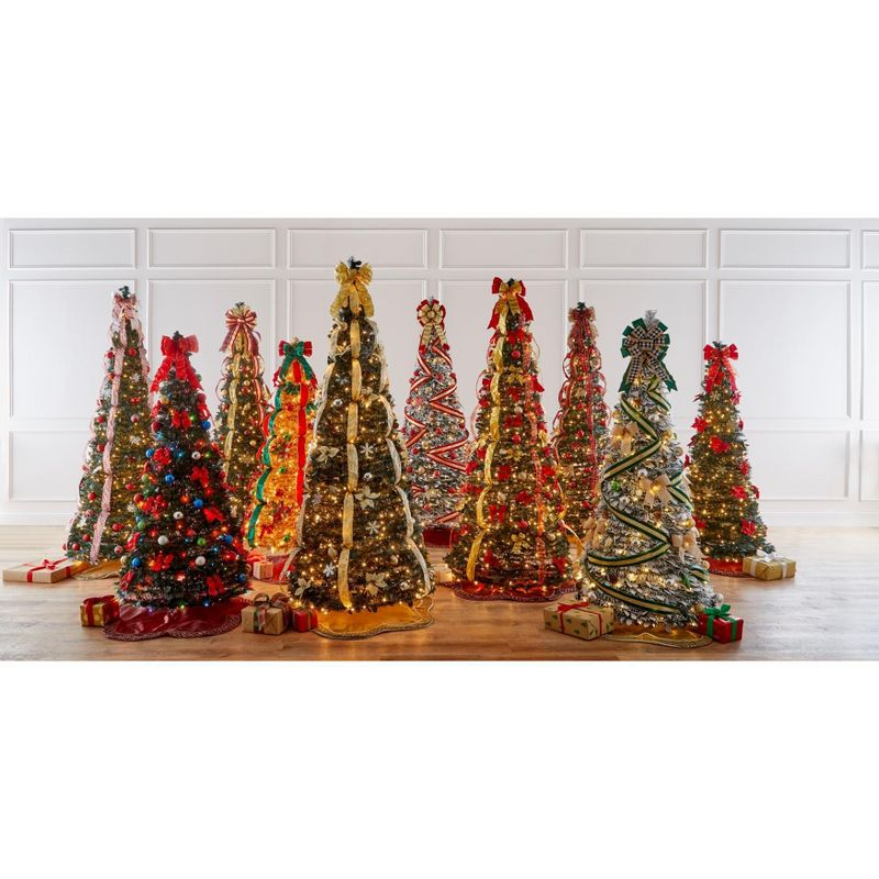 BrylaneHome Scallop Edge Border Christmas Tree Skirt - Red