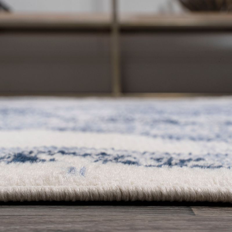 8'x10' Alhambra Ornate Medallion Modern Area Rug, Light Blue/Ivory - JONATHAN Y