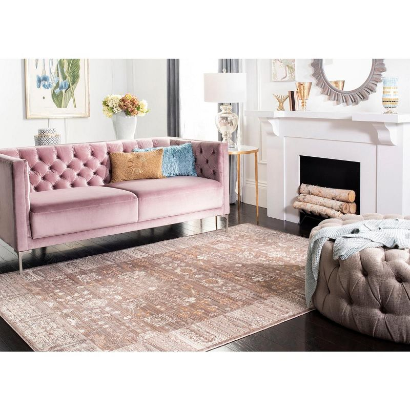 Valencia VAL118 Power Loomed Indoor Accent Rug - Brown/Beige - 3'x5' - Safavieh