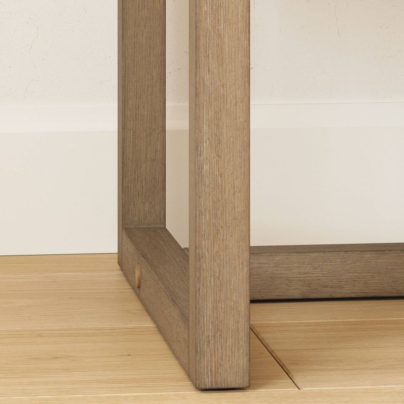 22" Luke Wood Nightstand with Open Cubby, Farmhouse Rustic Style - Nathan James