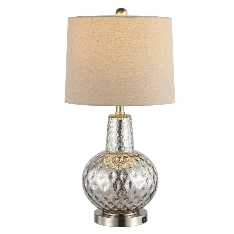 Atlas Table Lamp W/ USB Port - 23.5 Inch Height - TBL4201 - Mercury - Safavieh