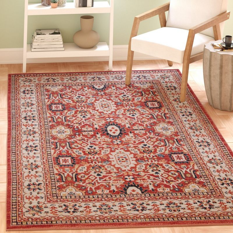 Charleston CHL412 Loomed Indoor Area Rug - Red/Ivory - 5'3"x7'6" - Safavieh
