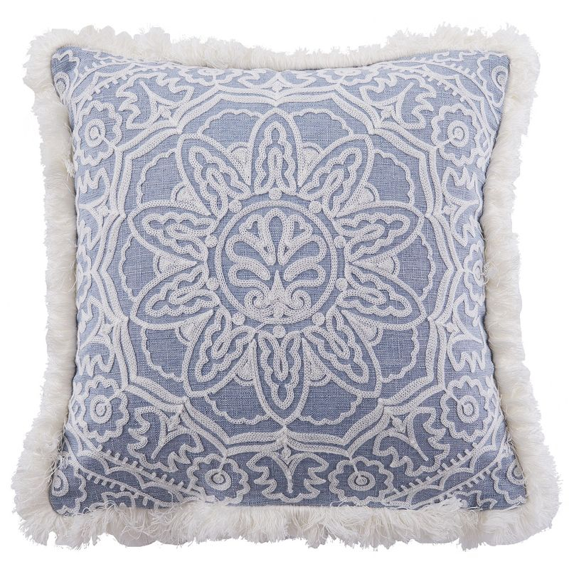 Bennett Embroidered Fringe Decorative Pillow - Villa Lugano by Levtex Home