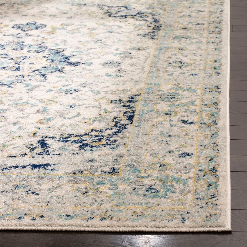 Madison MAD155 Power Loomed Indoor Runner Rug - Ivory/Blue - 2'3"x6' - Safavieh
