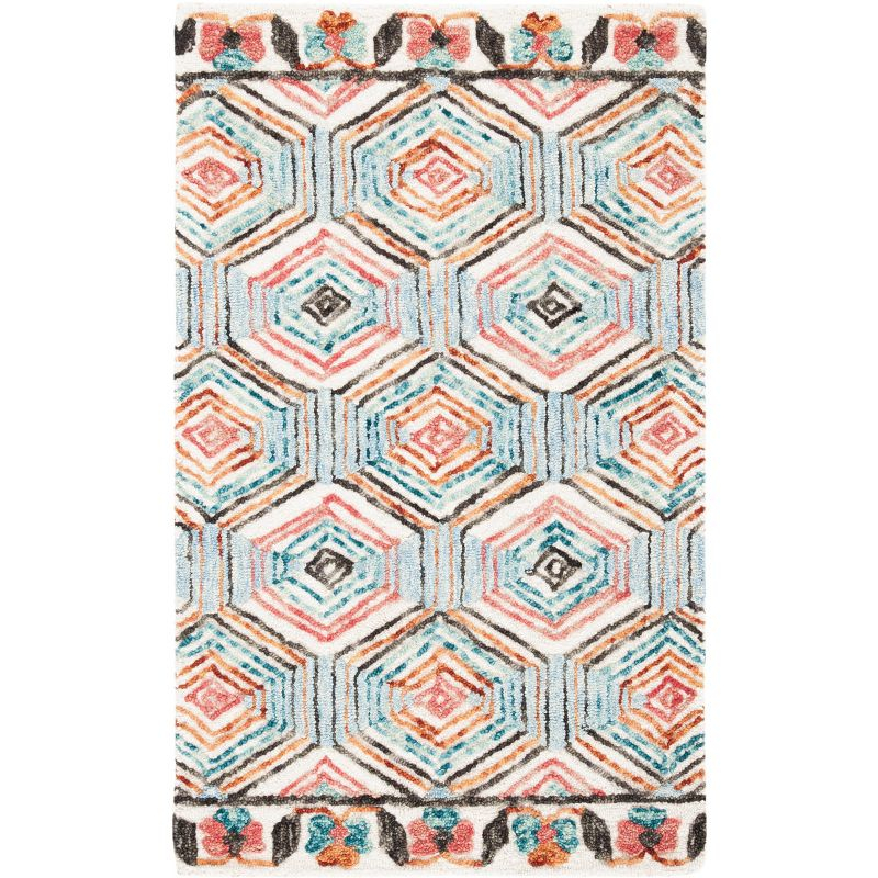 Trace TRC522 Hand Tufted Accent Rug - Ivory/Light Blue - 2'x3' - Safavieh.