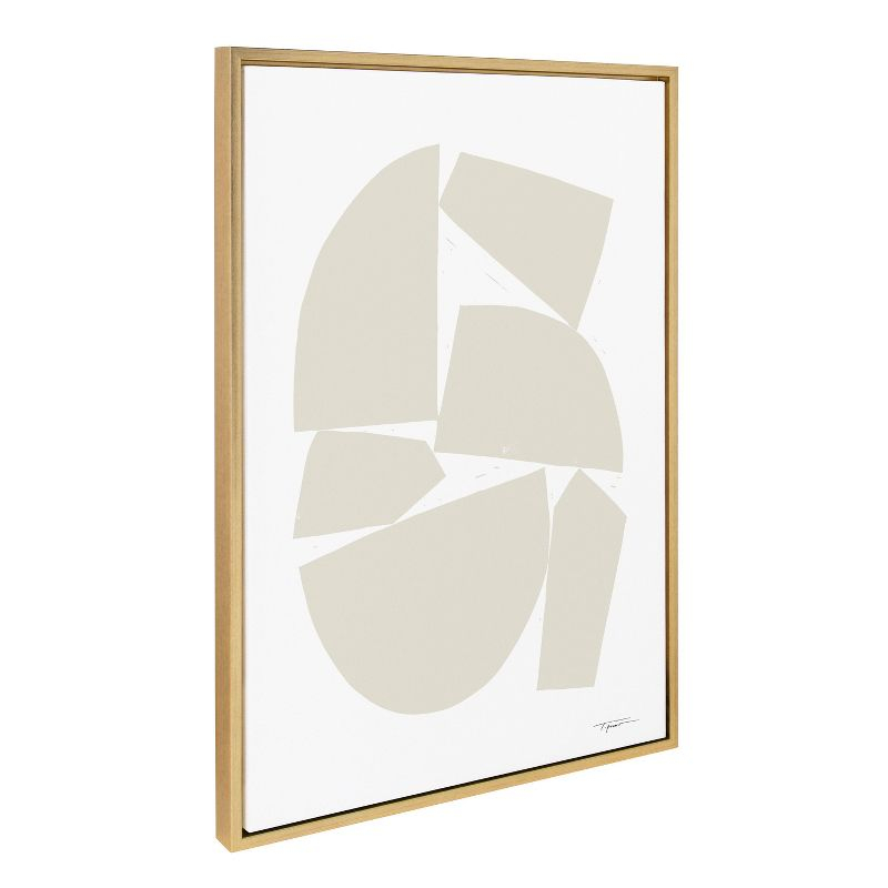 Kate and Laurel Sylvie Constructed I Neutral Framed Canvas by Statement Goods