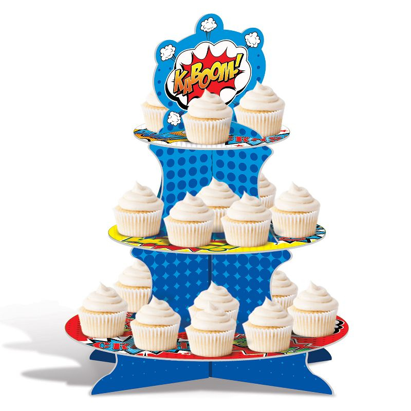 Beistle Hero Cupcake Stand, 16", (1/Pkg) Multicolored