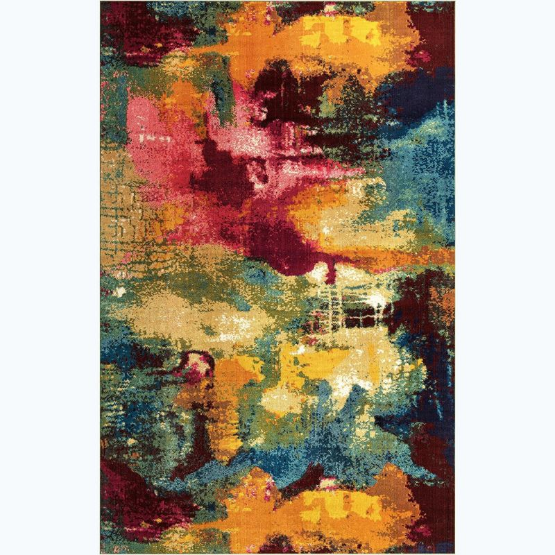 Unique Loom Estrella Collection Area Rug - Barris (10' 6" x 16' 5" Rectangle Multi/Beige)