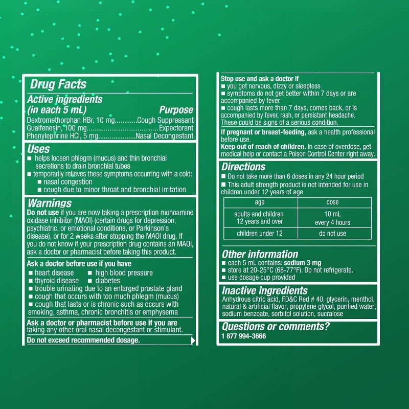 Tukol Extra Strength Multi Symptom Cold Relief Liquid - Dextromethorphan - 4 fl oz