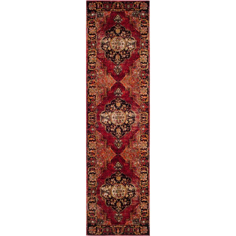 Vintage Hamadan VTH219 Power Loomed Indoor Runner Rug - Red/Multi - 2'3"x18' - Safavieh