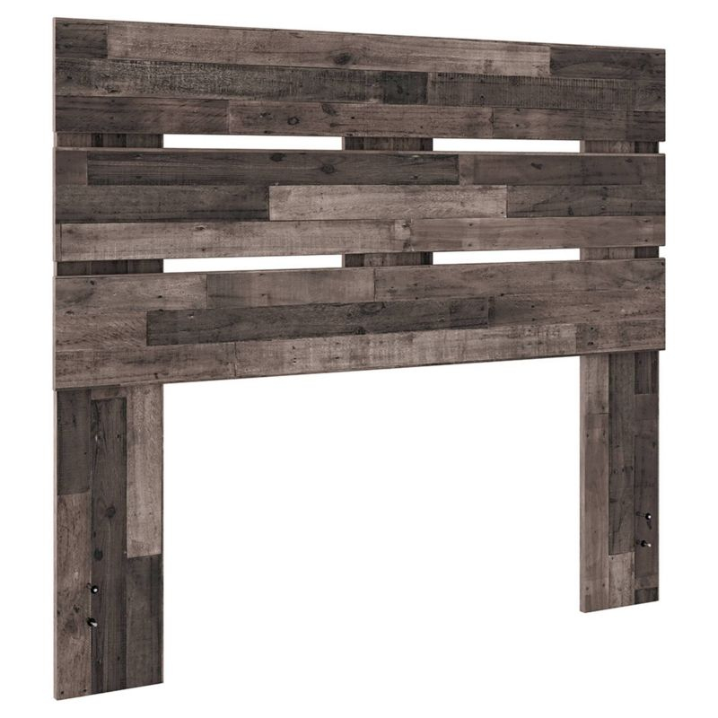 Full Neillsville Panel Headboard Gray: Mid-Century Design, Wood Grain - Signature Design by Ashley