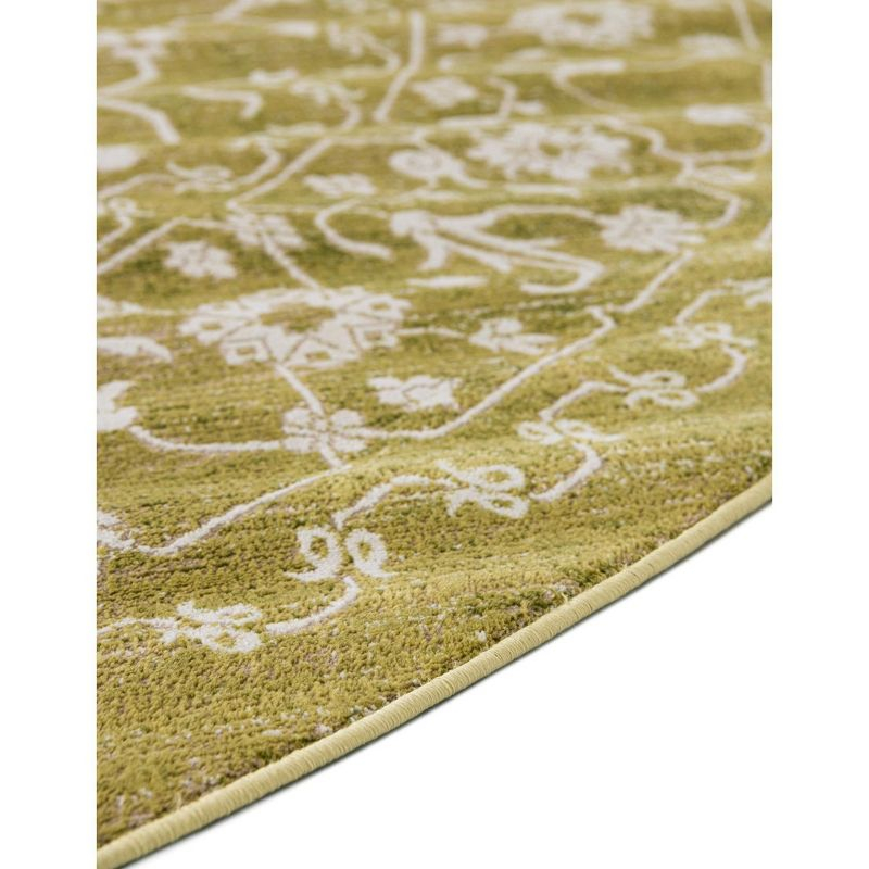 Unique Loom New Classical Collection Area Rug - Olympia (8'  Round Light Green/Ivory)