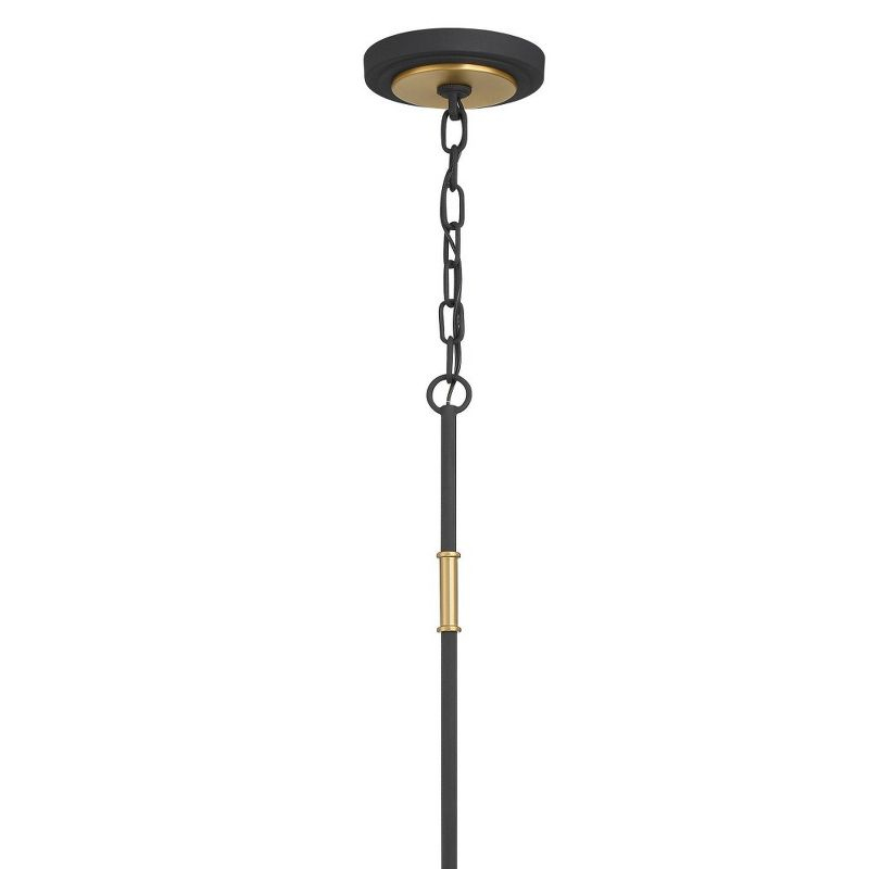 Crystorama Lighting Niles 6 - Light Chandelier in  Black Forged/Modern Gold