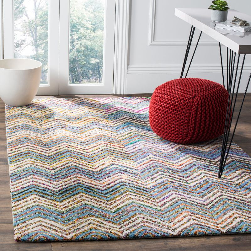Nantucket NAN601 Hand Tufted Area Rug - Beige/Blue - 8'x10' - Safavieh.