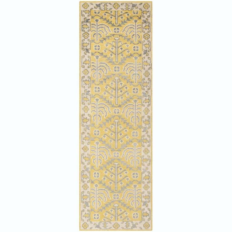 Stone Wash STW213 Hand Knotted Indoor Runner Rug - Yellow - 2'6"x8' - Safavieh.