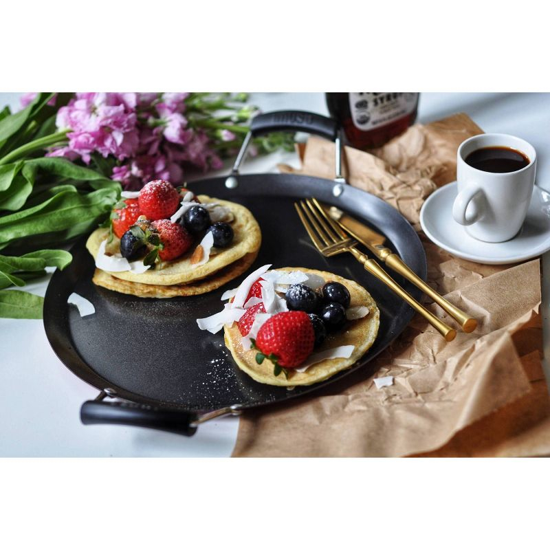IMUSA 11" Round Carbon Steel Nonstick Comal - Black: Tortilla Griddle, Gas & Electric Compatible, Hand Wash