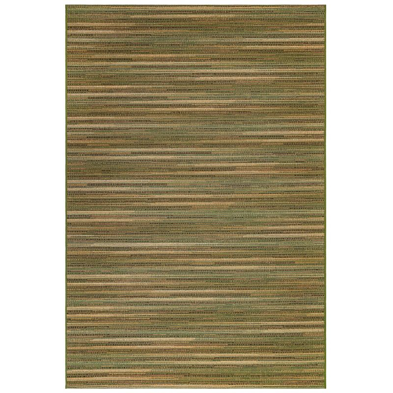 Liora Manne Marina Stripes Indoor/Outdoor Rug Green 6'6" x 9'4"