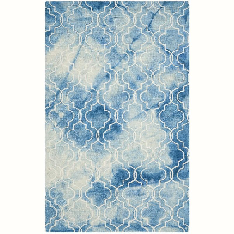 Dip Dye DDY676 Hand Tufted Indoor Area Rug - Blue/Ivory - 6'x9' - Safavieh