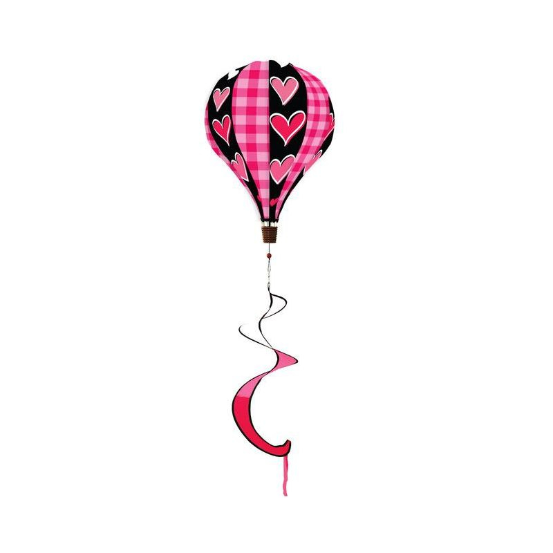 Briarwood Lane Valentineu2019s Hot Air Balloon Windsock Wind Twister 54x12 Hearts Deluxe For Valentineu2019s Balloon