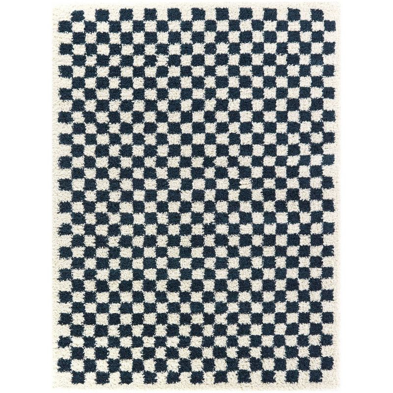 Balta Rugs 5'3"x7' Geometric Plush Shag Area Rug Blue