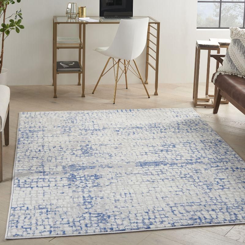 Nourison Whimsicle WHS07 Indoor only Area Rug - Grey Blue 4' x 6'