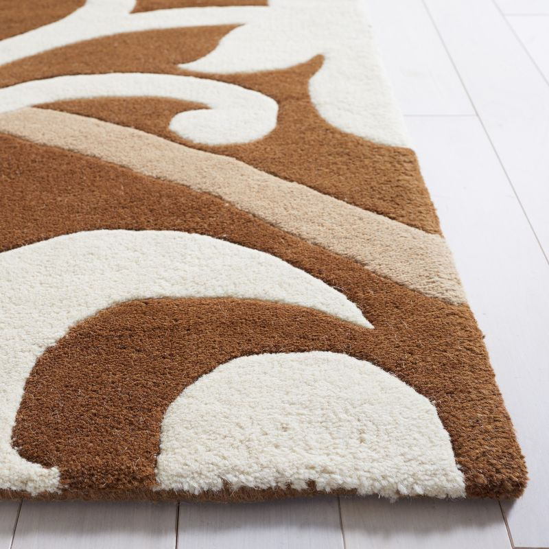 Soho SOH256 Hand Tufted Area Rug - Brown/Multi - 3'6"x5'6" - Safavieh.