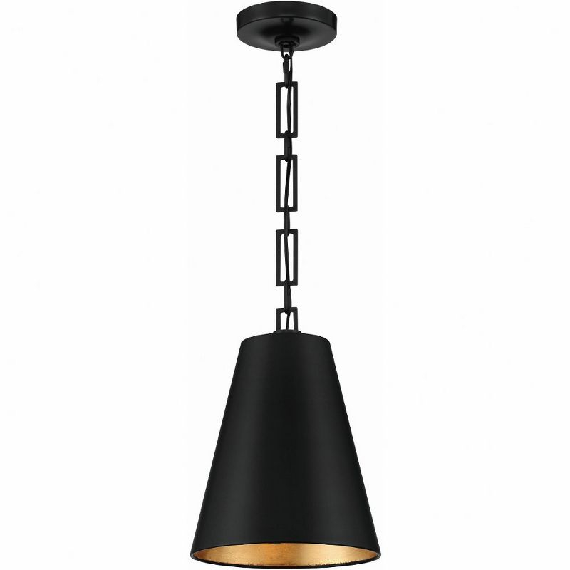 Crystorama Lighting Alston 2 - Light Chandelier in  Matte Black/Antique Gold